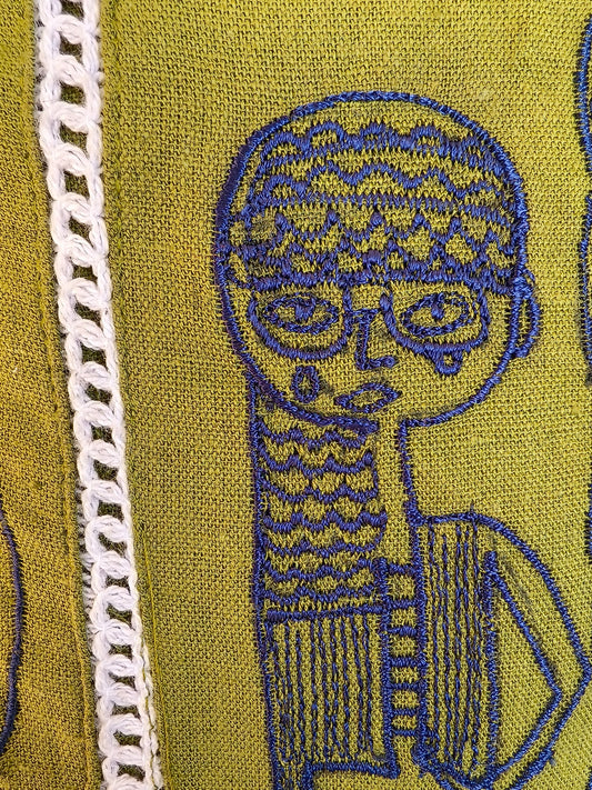 Neeli's contemporary style embroidered cotton kurti set (K02EB07OG)