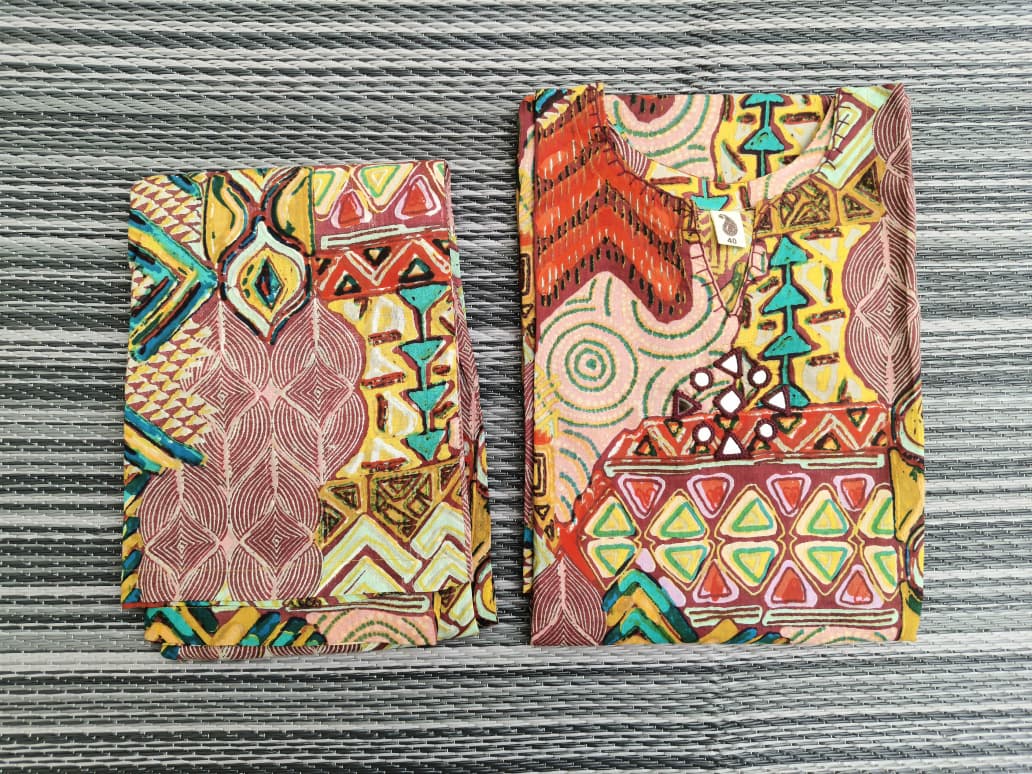 Neeli's multicoloured vibrant kurti set (K02BPO7MC)