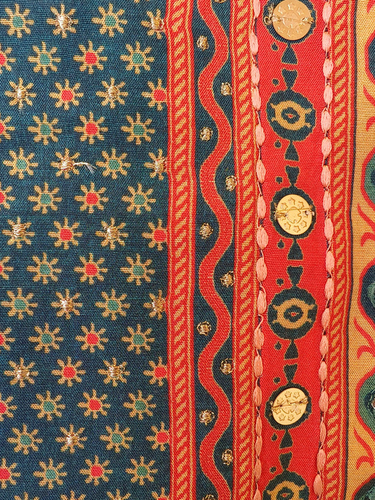 Neeli's ajrakh printed crepe silk kurti set with dupatta (K03BP08TG)