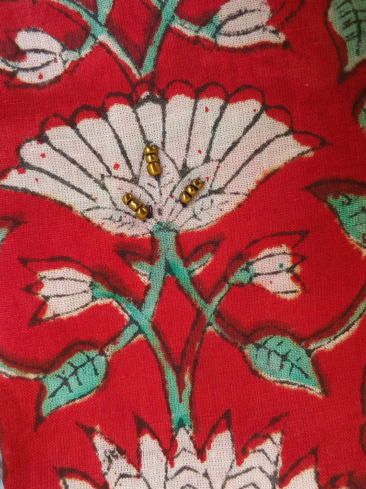 Neeli's jaipur hand block printed short kurti (SK01BP06RD)