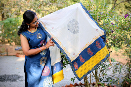 Neeli's elegant traditional kurti set with dupatta (K03BP09NB)