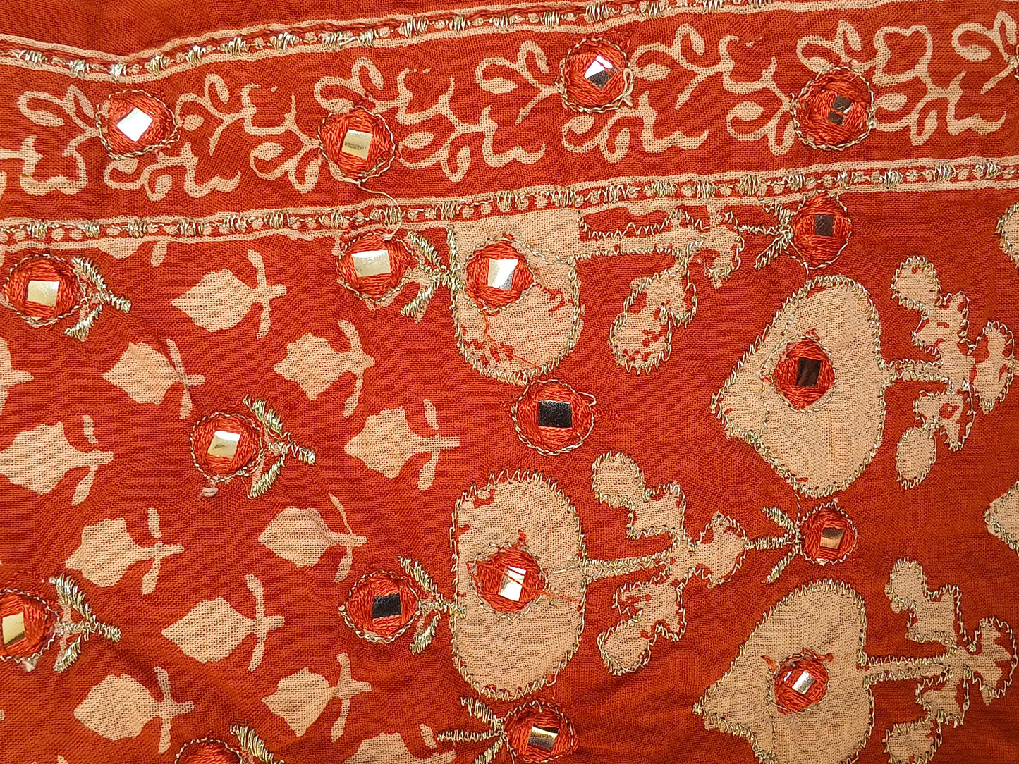 Neeli's bagru printed anarkali style soft cotton kurti set with dupatta (K03BP02RO)