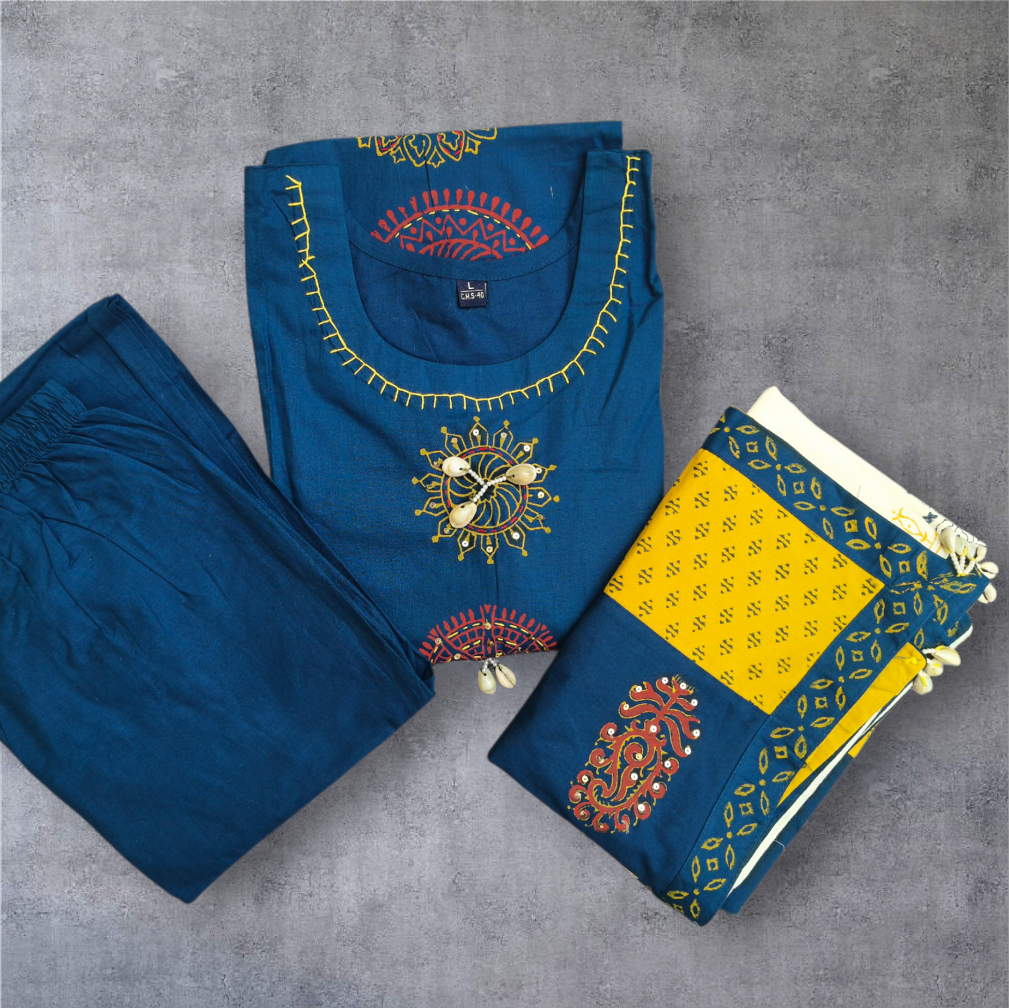 Neeli's elegant traditional kurti set with dupatta (K03BP09NB)